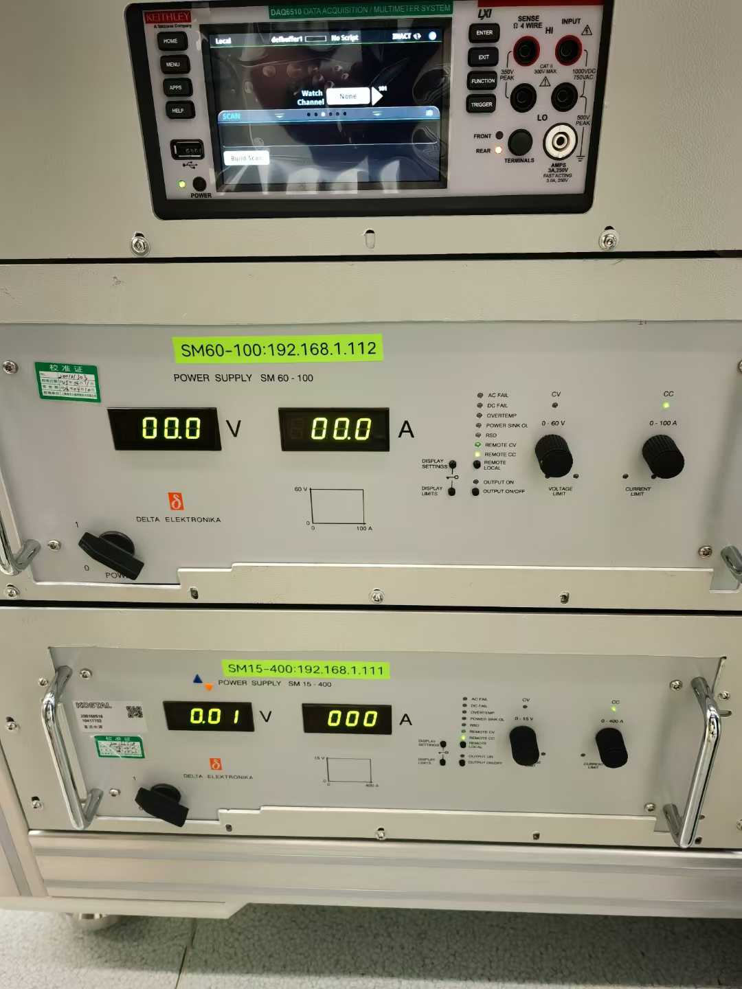Power equipment for connector testing